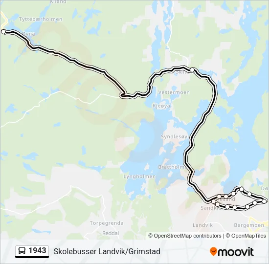 1943 Bus Line Map