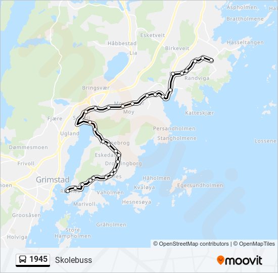 1945 bus Line Map