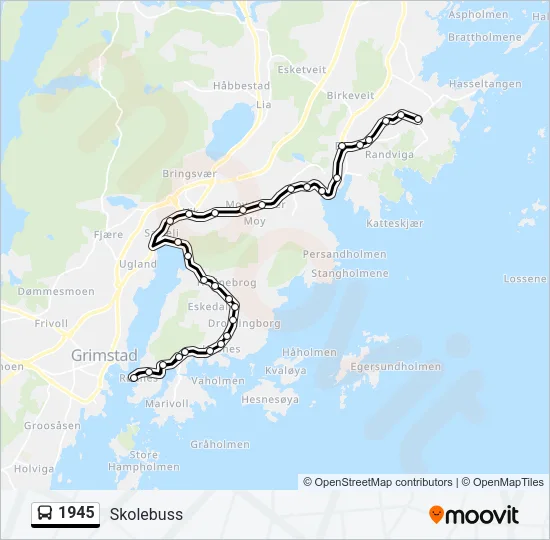 1945 Bus Line Map