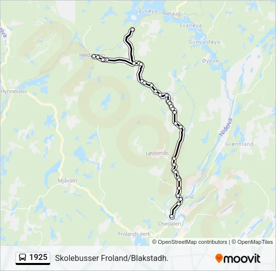 1925 Bus Line Map