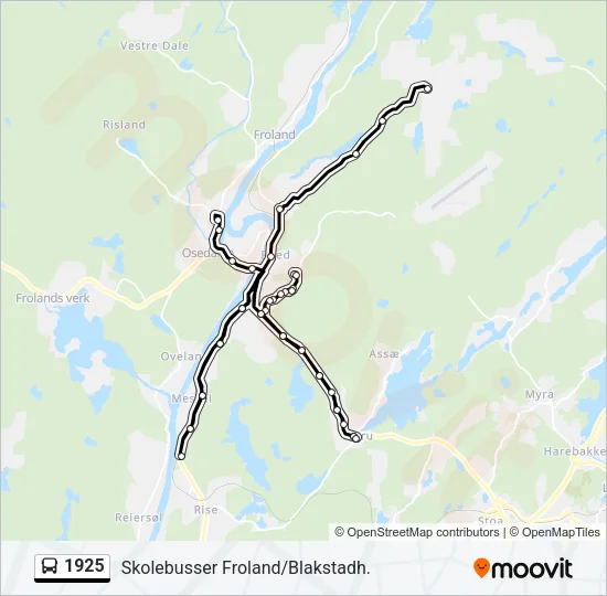 1925 Bus Line Map