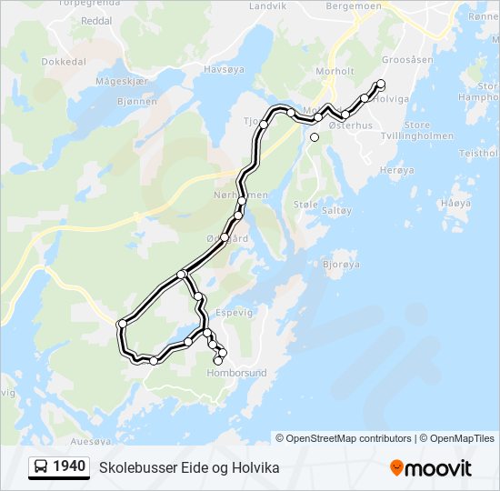 1940 bus Line Map