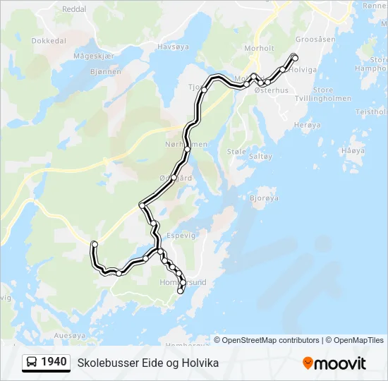 1940 Bus Line Map