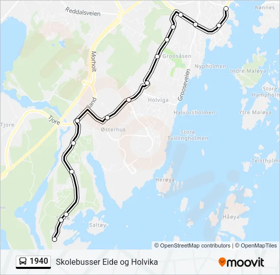 1940 Bus Line Map