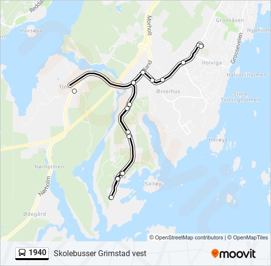 1940 bus Line Map