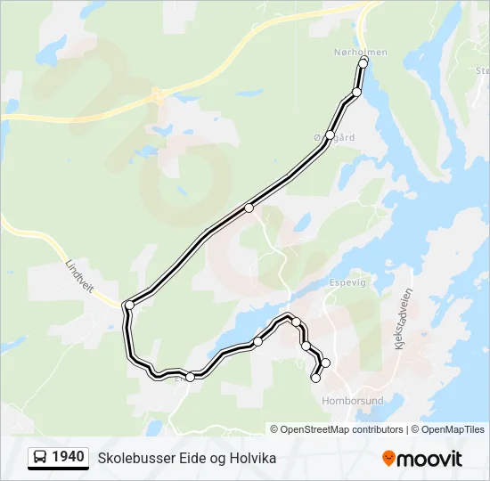 1940 Bus Line Map