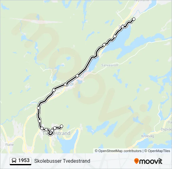 1953 Bus Line Map