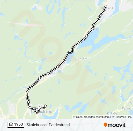 1953 Bus Line Map