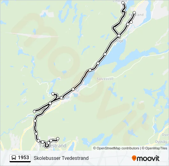 1953 Bus Line Map