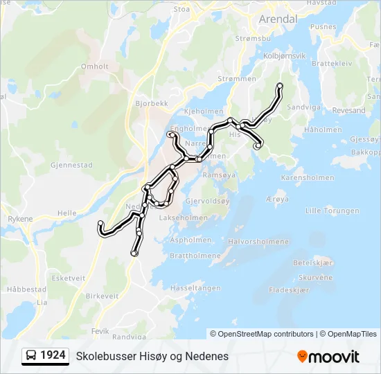 1924 Bus Line Map