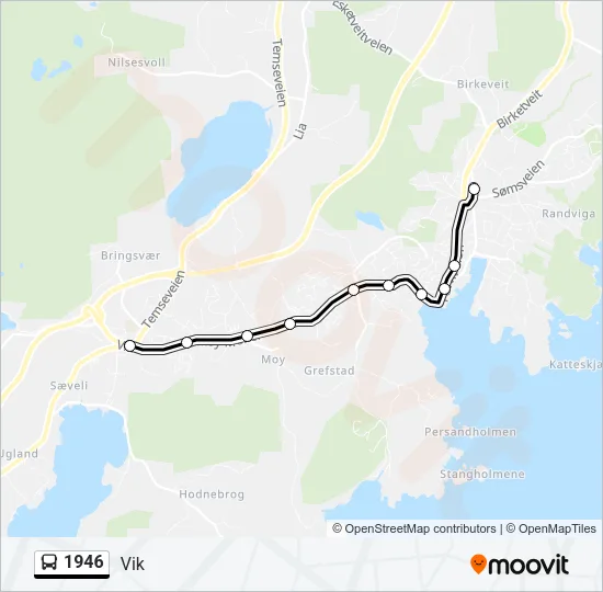1946 Bus Line Map
