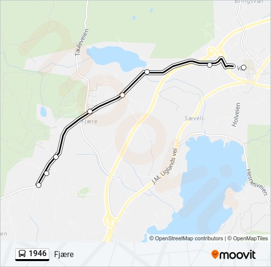 1946 Bus Line Map
