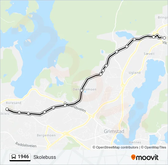 1946 Bus Line Map