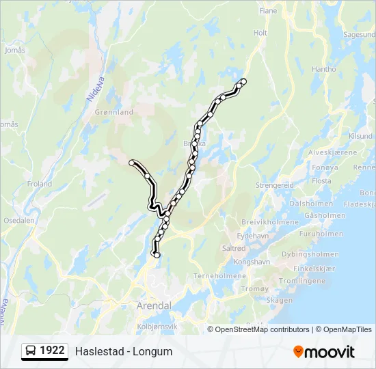 1922 Bus Line Map