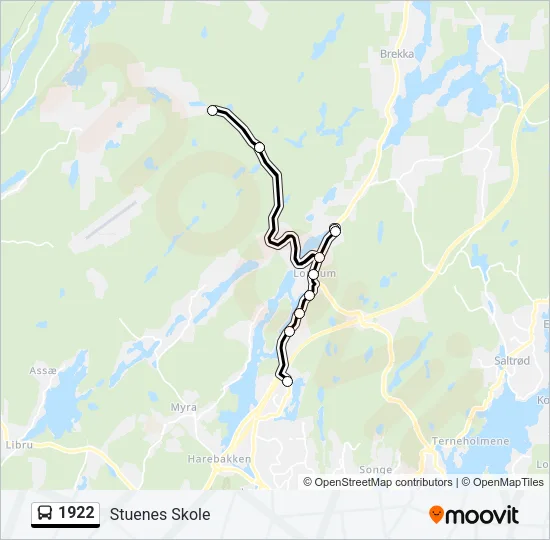 1922 Bus Line Map