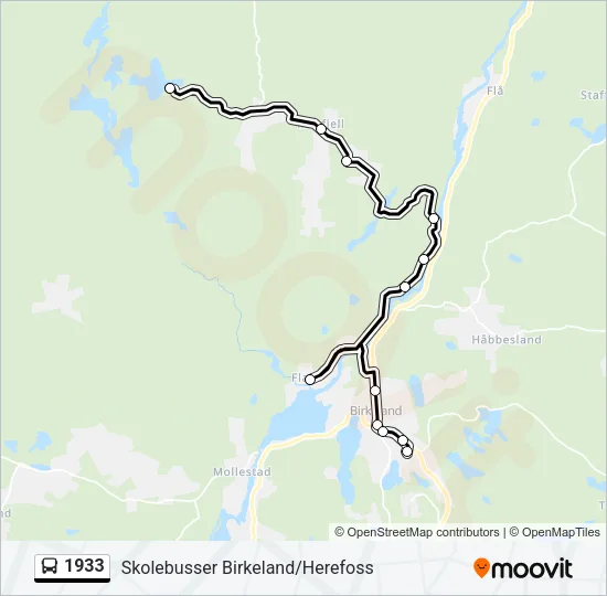 1933 Bus Line Map