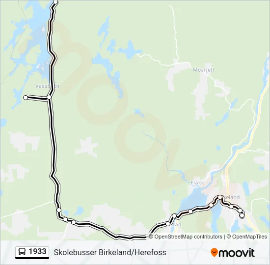 1933 Bus Line Map