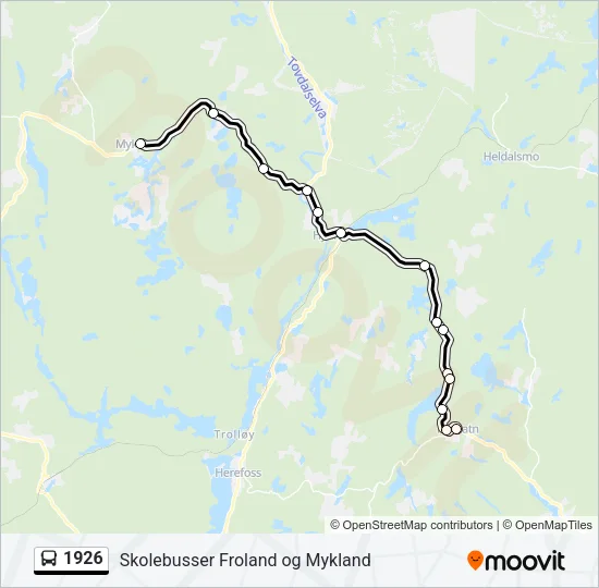 1926 Bus Line Map