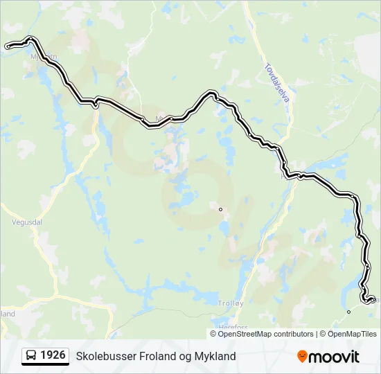 1926 Bus Line Map