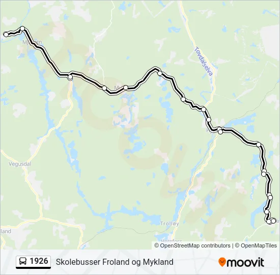 1926 Bus Line Map