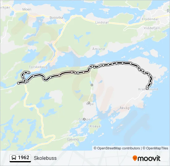 1962 Bus Line Map