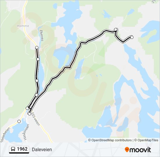 1962 bus Line Map