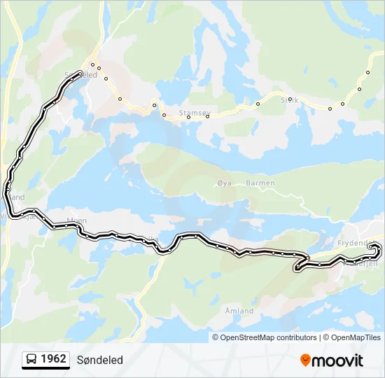 1962 Bus Line Map