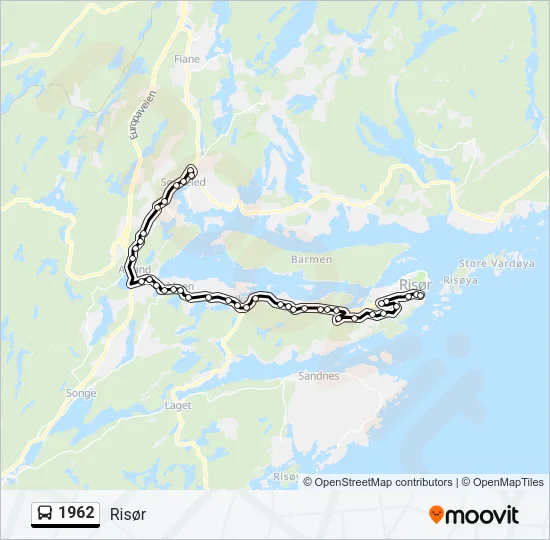 1962 Bus Line Map