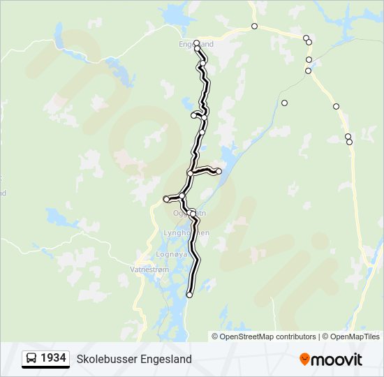 1934 bus Line Map