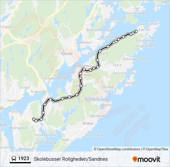 1923 Bus Line Map