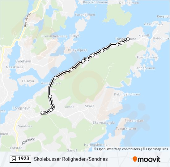1923 Bus Line Map
