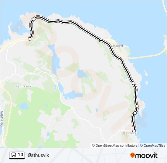 10 Bus Line Map