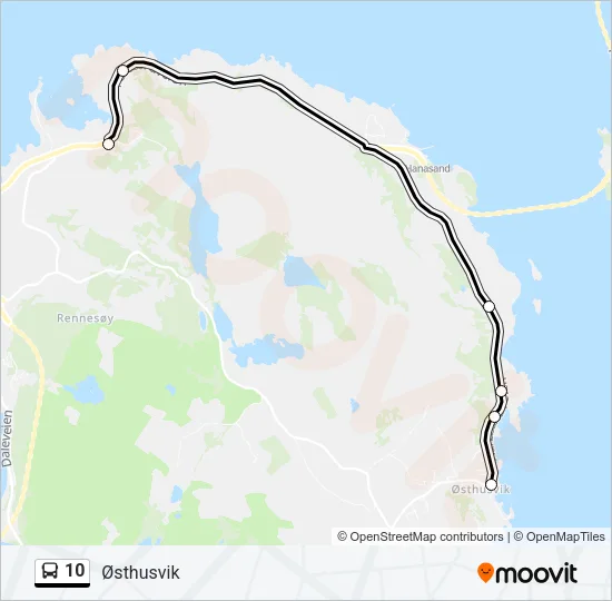 10 Bus Line Map