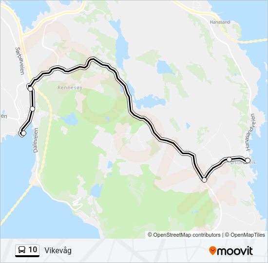 10 Bus Line Map