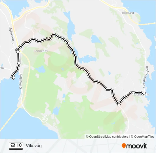 10 Bus Line Map