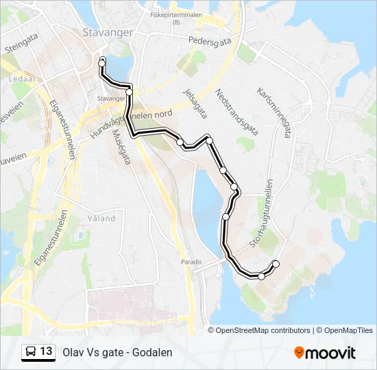 13 Bus Line Map