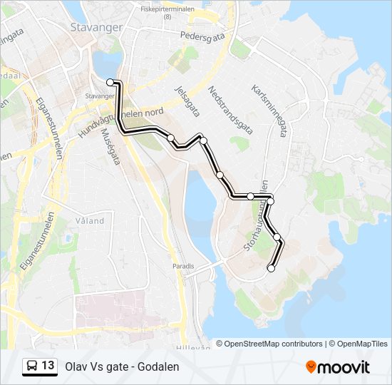 13 Bus Line Map