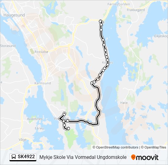 SK4922 bus Line Map