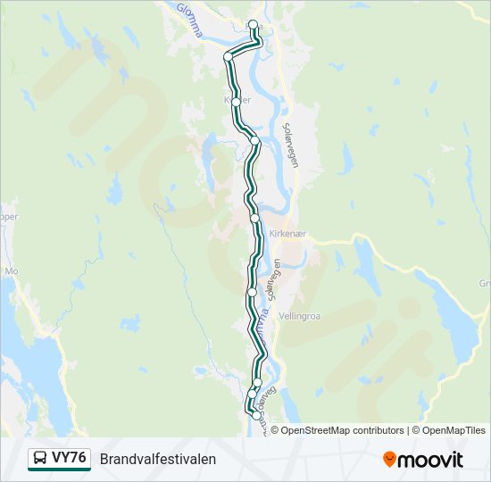 VY76 Bus Line Map