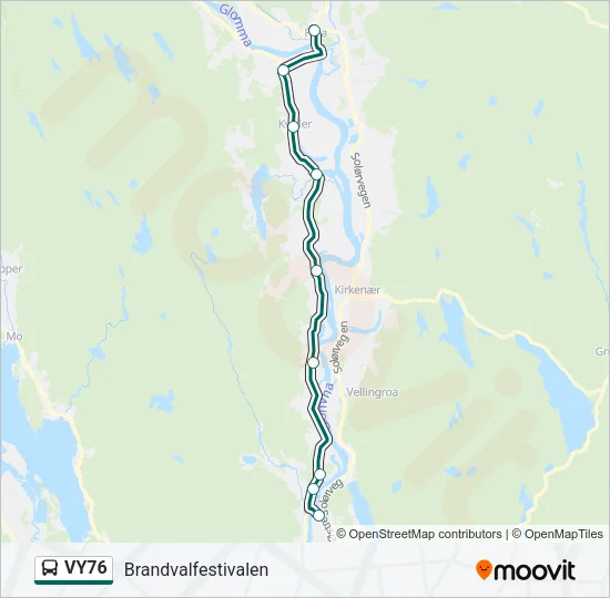 VY76 Bus Line Map
