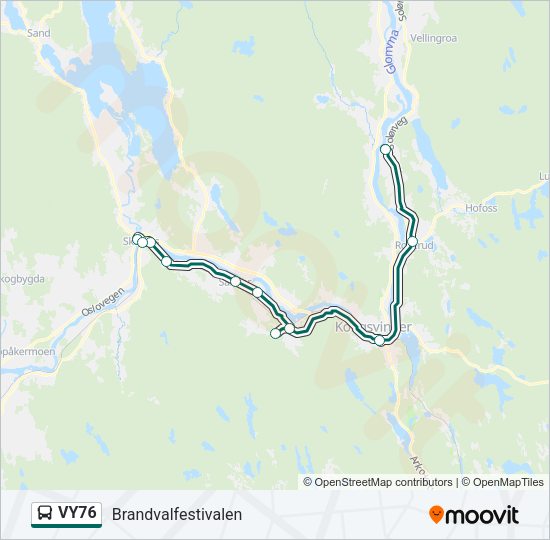 VY76 Bus Line Map