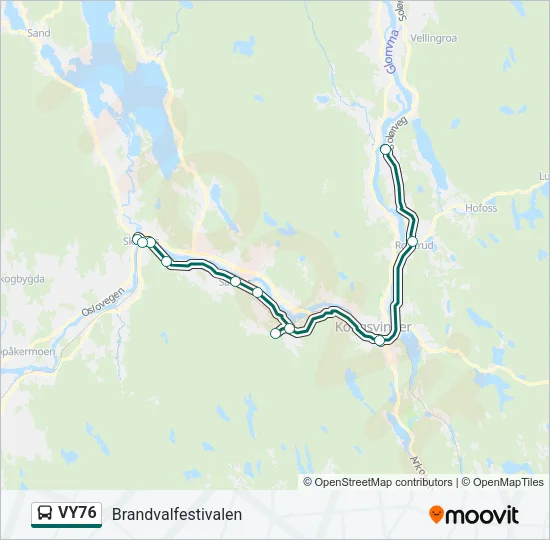 VY76 Bus Line Map