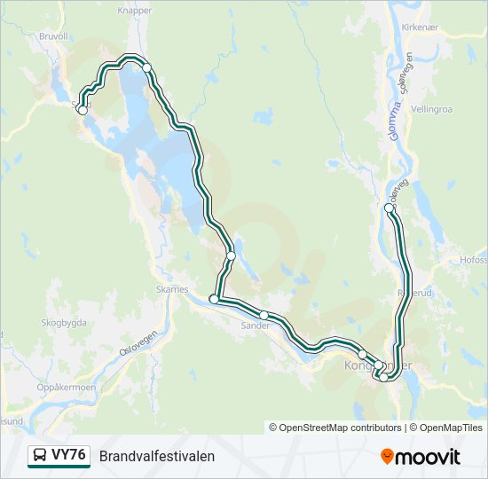 VY76 Bus Line Map