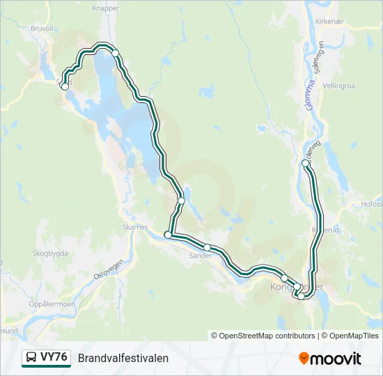 VY76 Bus Line Map