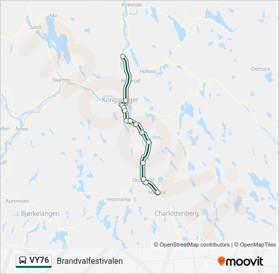 VY76 Bus Line Map