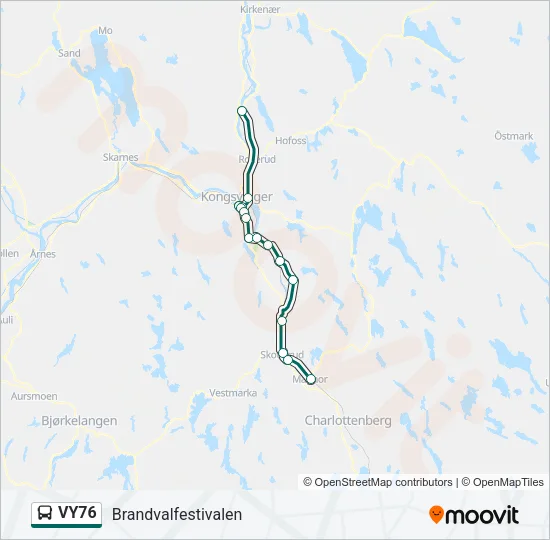 VY76 Bus Line Map