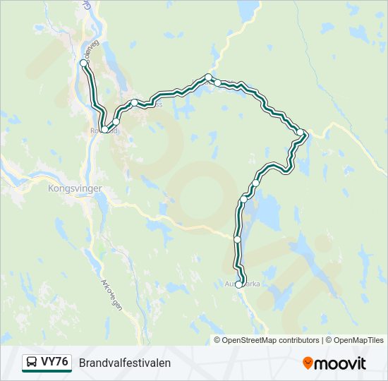 VY76 Bus Line Map