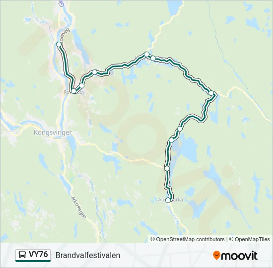 VY76 Bus Line Map