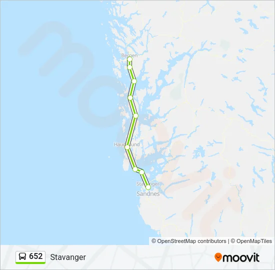 652 Bus Line Map