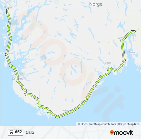 652 Bus Line Map